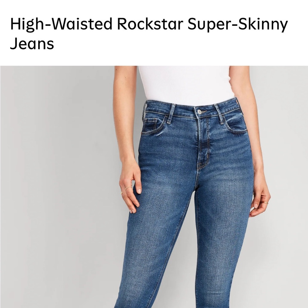 Old Navy Blue Skinny Jeans High-Waisted Stretch